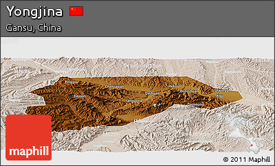 Physical Panoramic Map of Yongjina, lighten