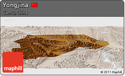 Physical Panoramic Map of Yongjina, lighten
