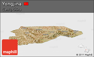 Satellite Panoramic Map of Yongjina, single color outside