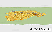 Savanna Style Panoramic Map of Yongjina, single color outside