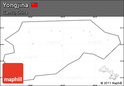 Blank Simple Map of Yongjina, cropped outside, no labels