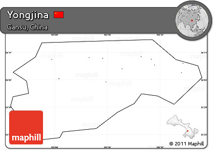 Blank Simple Map of Yongjina, cropped outside, no labels