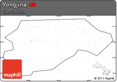 Blank Simple Map of Yongjina, cropped outside, no labels