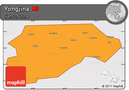 Political Simple Map of Yongjina, cropped outside