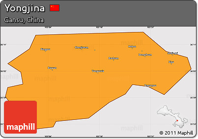 Political Simple Map of Yongjina, cropped outside
