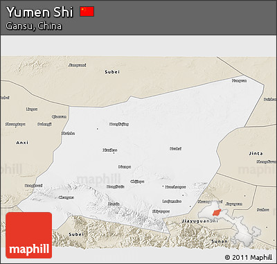Classic Style 3D Map of Yumen Shi