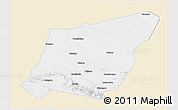 Classic Style 3D Map of Yumen Shi, single color outside