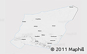 Silver Style 3D Map of Yumen Shi, single color outside