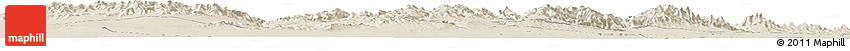 Shaded Relief Horizon Map of Yumen Shi