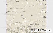 Shaded Relief Map of Yumen Shi