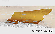 Physical Panoramic Map of Yumen Shi, lighten