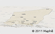 Shaded Relief Panoramic Map of Yumen Shi, lighten