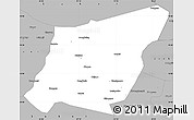 Gray Simple Map of Yumen Shi