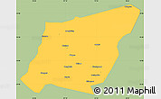 Savanna Style Simple Map of Yumen Shi, single color outside
