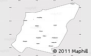 Silver Style Simple Map of Yumen Shi, cropped outside