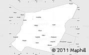 Silver Style Simple Map of Yumen Shi