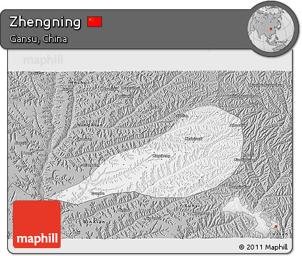 Gray 3D Map of Zhengning