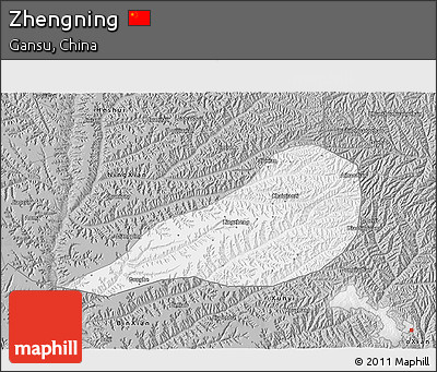Gray 3D Map of Zhengning