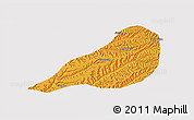 Political 3D Map of Zhengning, cropped outside
