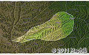 Satellite 3D Map of Zhengning, darken