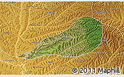 Satellite 3D Map of Zhengning, physical outside