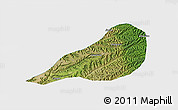 Satellite 3D Map of Zhengning, single color outside