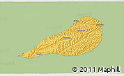 Savanna Style 3D Map of Zhengning, single color outside