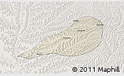Shaded Relief 3D Map of Zhengning, lighten