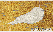 Shaded Relief 3D Map of Zhengning, physical outside