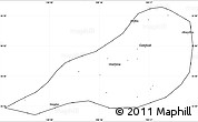 Blank Simple Map of Zhengning, cropped outside