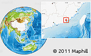 Physical Location Map of Chaoan, highlighted country