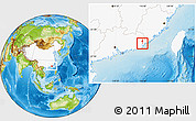 Physical Location Map of Chaozhou Shi, highlighted country