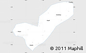 Silver Style Simple Map of Conghua, single color outside