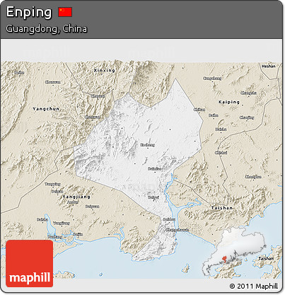 Classic Style 3D Map of Enping