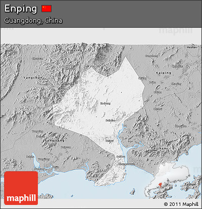 Gray 3D Map of Enping