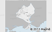 Gray 3D Map of Enping, single color outside