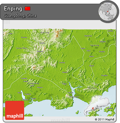 Physical 3D Map of Enping