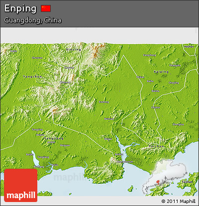Physical 3D Map of Enping