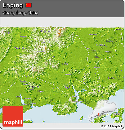 Physical 3D Map of Enping