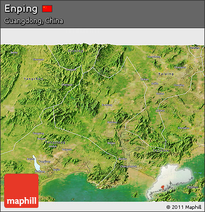 Satellite 3D Map of Enping