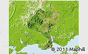 Satellite 3D Map of Enping, physical outside
