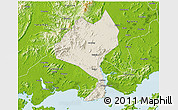 Shaded Relief 3D Map of Enping, physical outside