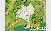 Shaded Relief 3D Map of Enping, satellite outside