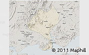 Shaded Relief 3D Map of Enping, semi-desaturated