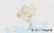 Shaded Relief 3D Map of Enping, single color outside
