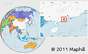Political Location Map of Enping, highlighted country