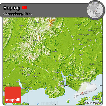 Physical Map of Enping