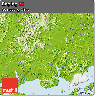 Physical Map of Enping