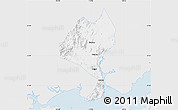 Silver Style Map of Enping, single color outside