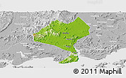 Physical Panoramic Map of Enping, lighten, desaturated